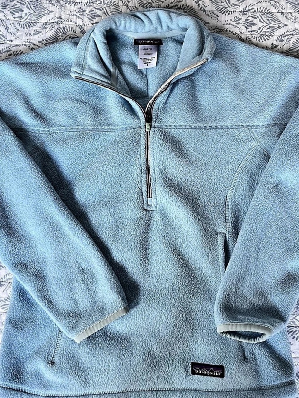 Patagonia Women'Small Lightweight Synchilla Snap-T Pullover Blue Small